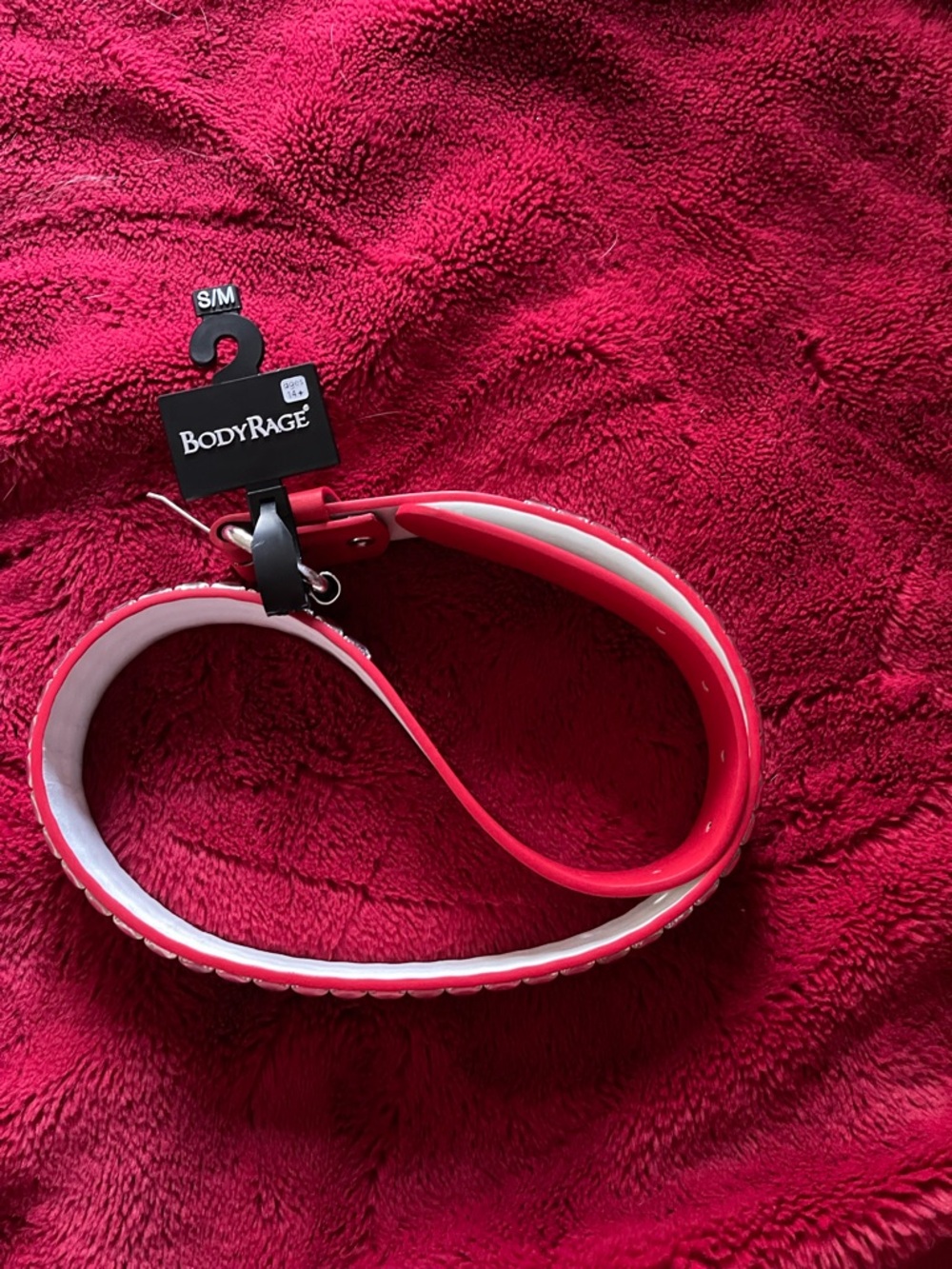 BodyRage Red Studded Belt